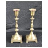2- Brass Candleholders 7ï¿½' tall