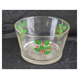Vintage Indiana Glass 'Holly Berry' Serving Bowl