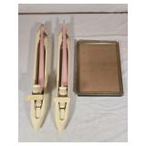 2 Loom Shuttle Sconces & Picture Frame