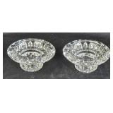 2 Bubble Glass Candleholders 3?'W 1ï¿½'T