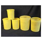 Vintage Yellow Canister Set