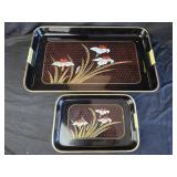 2 Plastic Serving Trays