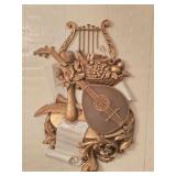 1970s Syroco Musical Instrument Wall Plaque 20'x