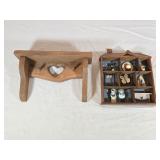 Wooden Shadowbox & Shelf