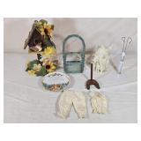 Birdhouse, Wicker Basket, Lighted Angel & more