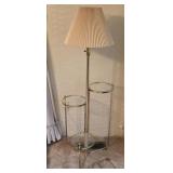 Brass Triple Shelf Lamp 56' tall