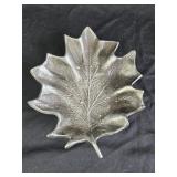Pewter Maple Leaf Tray 9ï¿½' x 8ï¿½'