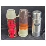 3 Vintage Thermoses