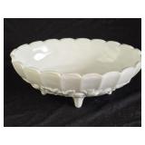 Indiana Glass Footed Milkglass Fruit Bowl 12ï¿½'x
