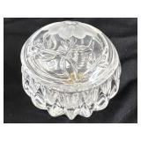 Princess House Etched Crystal Ring Holder Floral