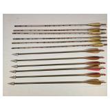 12 Aluminum Arrows w/ 6 Broadheads