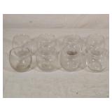 8 Clear Glass Candleholders 2ï¿½' tall