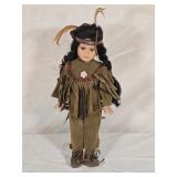 Vtg Native American 14' Porcelain Doll