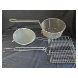 Fryer Basket, Strainer & Grill Rack