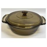 (B) Anchor Hocking Fire King Amber Brown 1.5 Qt.