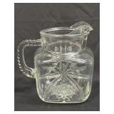 (B) Vintage Anchor Hocking Starburst Clear 40 Oz