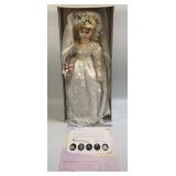 (D) Butterfly Kisses Porcelain Doll # 5 Bride 20'