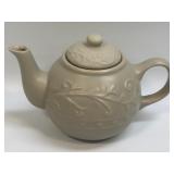 (B) Vintage Glazed Stoneware Pottery Teapot