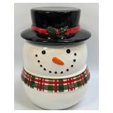 (B) Winter Wonder Land Snowman Ceramic Cookie Jar