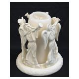 (B) Ivory Porcelain Candle Holder Circle Of