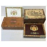 (C) 4 Assorted Cigar Boxes as Pictured