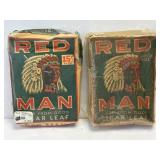 (C) 2pc Red Man Cigarette Leaf Tobacco Unopened