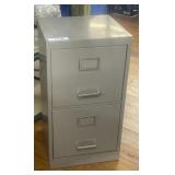 Two Drawer Legal Size Metal Filing Cabinet 15.5'