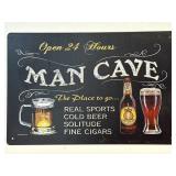 (C) Retro Style Metal Sign 11.5' x 7.5' as Shown