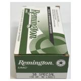 (SC) Full Box Remington UMC 38 Special