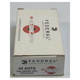 (SC) Full Box Federal Ammunition 45 Auto FMJ