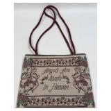 (E) Vintage Tapestry Style Purse 'Angels Are Made