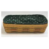 (D) Longaberger Bread Basket With Cloth Liner