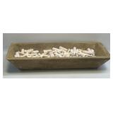 (B) Large Wooden Bowl 27.5" Long x 12" Wide x 4.5