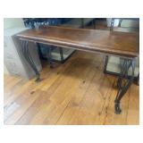 Sofa Table or Window Table with Wrought Iron Legs
