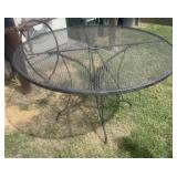 48' Round Wire Mesh Table in Great Condition