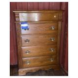 5 Drawer Oak Chest of Drawers by Vaughn Basset