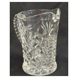 (B) Mid Century Pressed Glass Creamer Pitcher