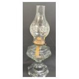 (F) Vintage Oil Lamp Etched APL Logistics 18.25'