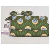(D) Vera Bradley Wallet Crossbody NWT Blue Tulip