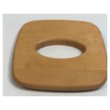 (D) LONGABERGER TALL TISSUE BASKET WOOD LID ONLY