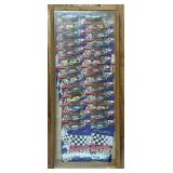 (F) Wooden And Glass Case of Matchbox Cars as