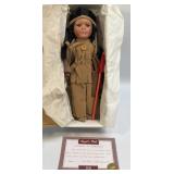 (D) Angel's Doll Native American Girl Porcelain