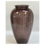 (F) 13' Amethyst Color Glass Vase