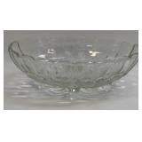 (B) Vintage Indiana Glass Clear Footed Fruit Bowl