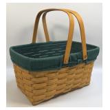 (D) Longaberger Medium Boardwalk Basket With Dark