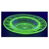 (D) Vintage Hazel Atlas Uranium Green Depression