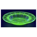 (D) Vintage Hazel Atlas Uranium Green Depression