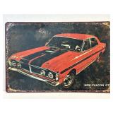 (C) Retro Style Metal Sign 11.5' x 7.5' as Shown