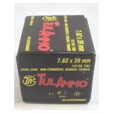 (SC) Full Box Tul Ammo 7.62 X 39 Steel Case FMJ
