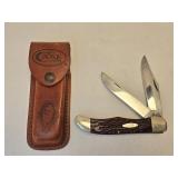 (SC) Case XX 2-Blade Pocket Knife w/ Sheath